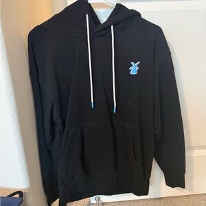 Black Dutch Bros Hoodie with Blue Accent